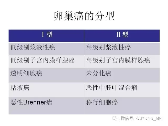 卵巢癌的病理诊断新进展（一）