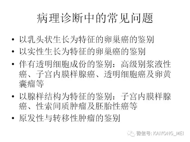 卵巢癌的病理诊断新进展（一）