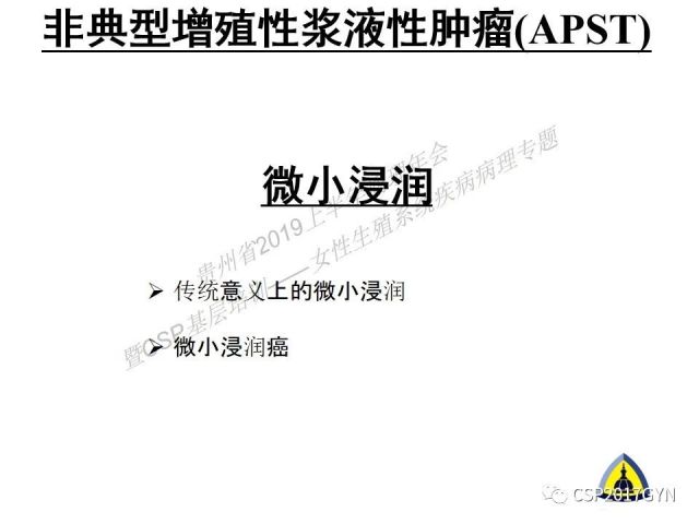 中华病理学会基层培训遵义站讲座（一）——卵巢和输卵管浆液性肿瘤的诊断和鉴别诊断