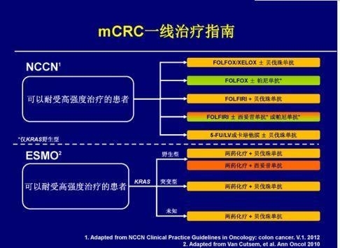 转移性结直肠癌一线治疗指南
