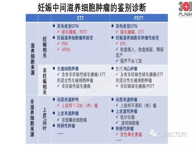 中间型滋养细胞肿瘤的诊断及鉴别诊断