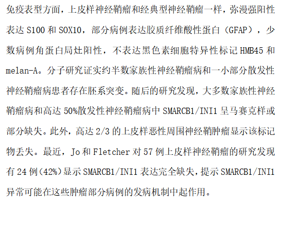 上皮样神经鞘瘤临床病理学特征