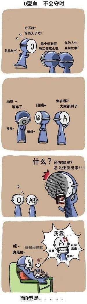 〖各血型的时间观念〗B童鞋！强悍的人生不需要理由