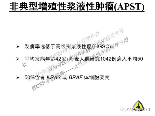 中华病理学会基层培训遵义站讲座（一）——卵巢和输卵管浆液性肿瘤的诊断和鉴别诊断