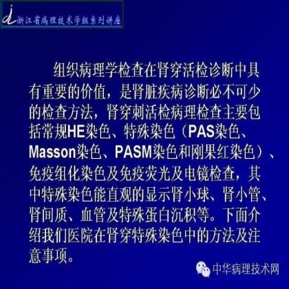 肾穿活检组织特殊染色方法