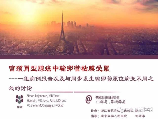 宫颈胃型腺癌中输卵管黏膜受累