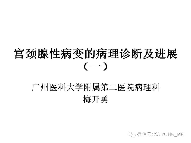 宫颈腺性病变的病理诊断及进展（一）