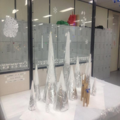 圣诞节组织学技术室的装扮