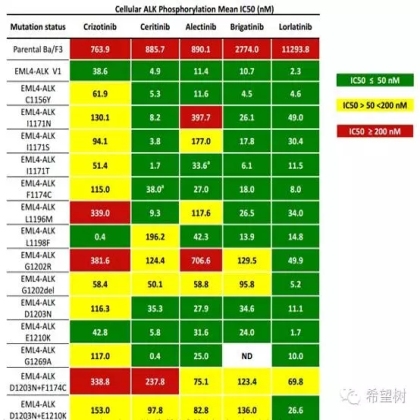 ALK TKI耐药后的基因检测