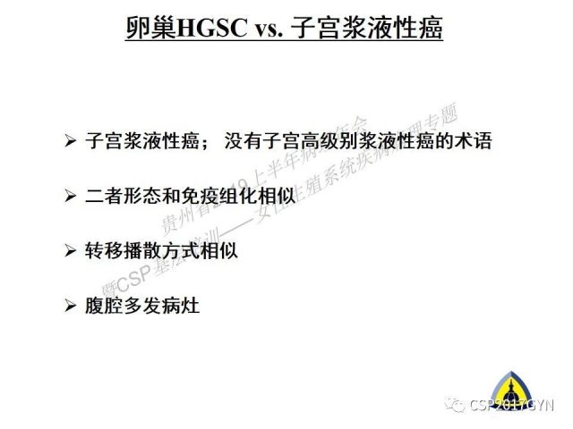 中华病理学会基层培训遵义站讲座（一）——卵巢和输卵管浆液性肿瘤的诊断和鉴别诊断