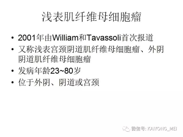 女性生殖道软组织肿瘤病理诊断及进展（一）