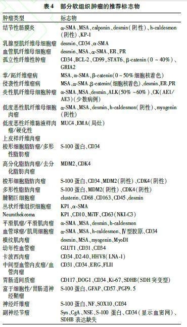 软组织肿瘤病理诊断免疫组化指标选择专家共识(2015)