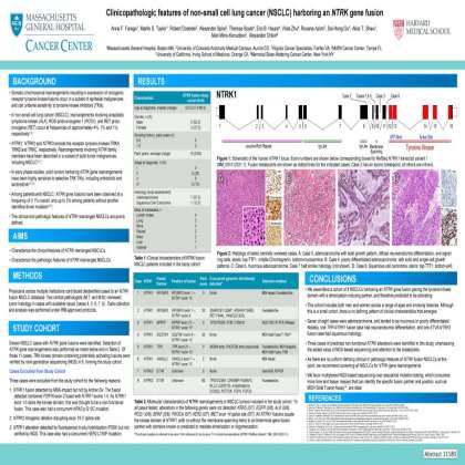 Clinicopathologic feature of non-small cell lung cancer (NSCLC) harboring an NTRK gene fusion