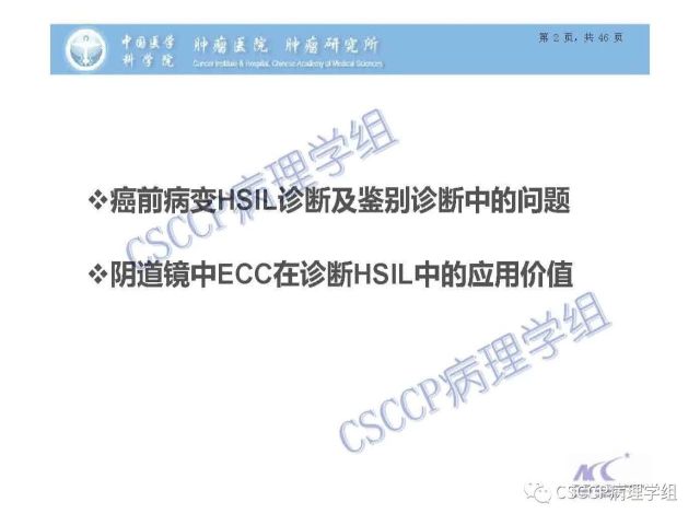 宫颈癌前病变中的诊断难点及阴道镜中ECC的 应用价值