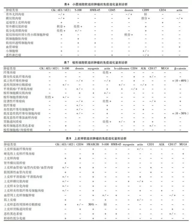 软组织肿瘤病理诊断免疫组化指标选择专家共识