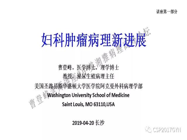妇科肿瘤病理新进展——子宫间叶肿瘤进展