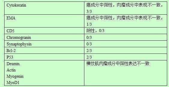 胸腺肉瘤样癌（癌肉瘤）