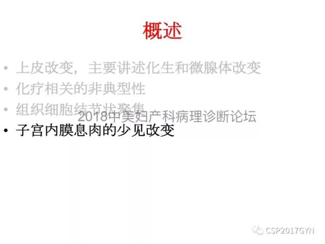 子宫内膜假肿瘤性病变及类似癌样病变