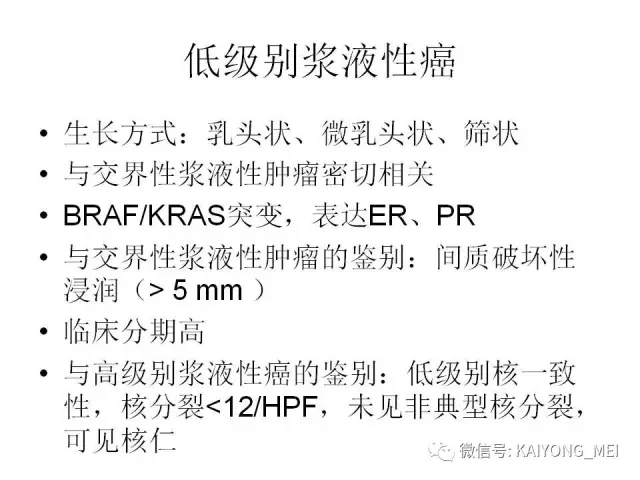 卵巢癌的病理诊断新进展（一）