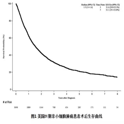 美国IV期非小细胞肺癌患者术后的长期随访研究