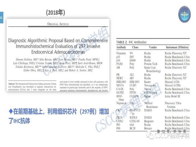 黄文亭 张询：宫颈腺癌分类介绍