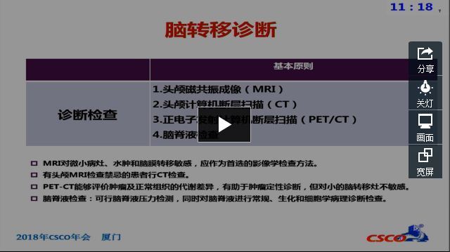 2018 CSCO 乳腺癌脑转移诊疗指南解读