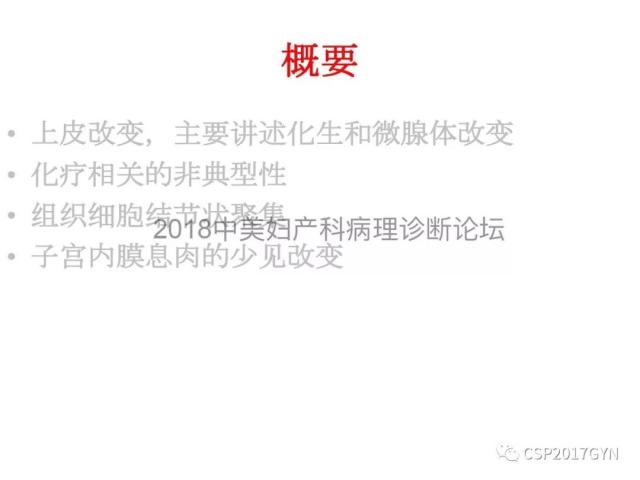 子宫内膜假肿瘤性病变及类似癌样病变