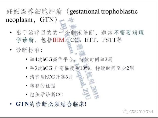 妊娠滋养细胞肿瘤的临床病理学进展