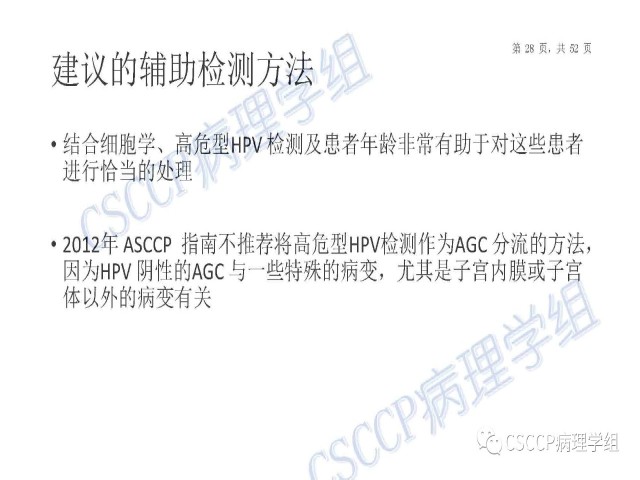 Atypical glandular cells: Recent Advances 非典型腺细胞新进展