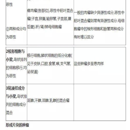 肿瘤病理学分类大全