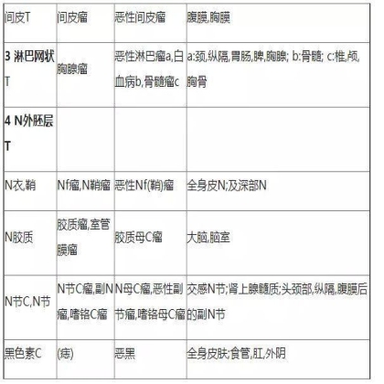 肿瘤病理学分类大全